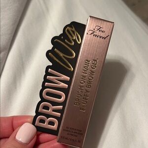 Too Faced Brow Wig Brush On Hair Gel - Gold and Rose Gold